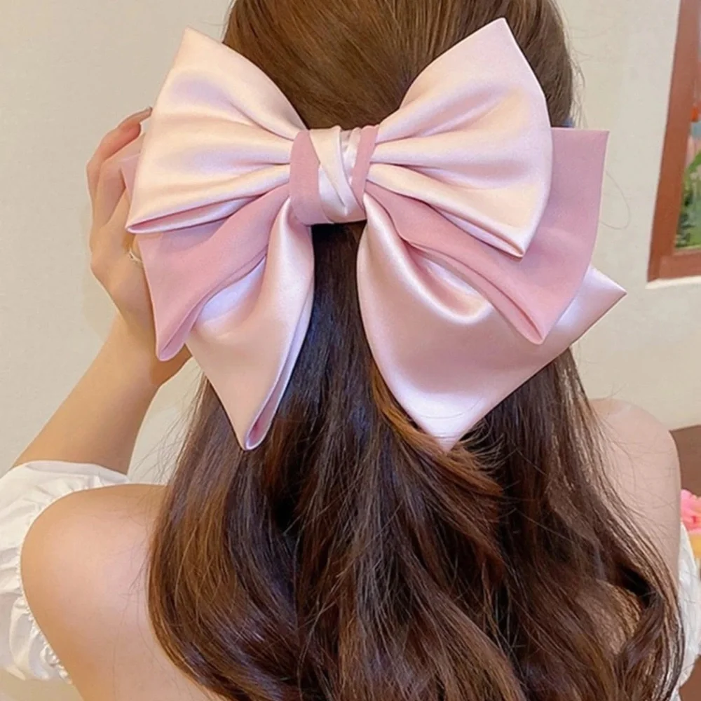 1pc Women Bow Decor Fashion Hair Clip For Gift Cute Valentine's Day